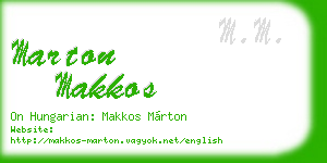marton makkos business card