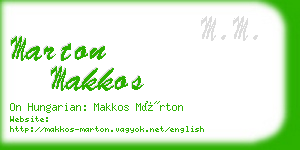 marton makkos business card